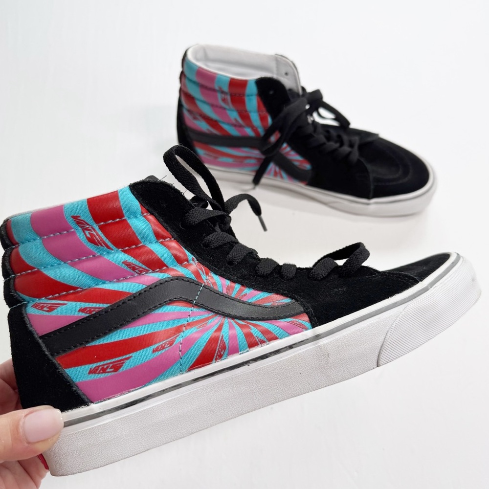 Vans SK8-Hi Retro Mart Multicolor Black Suede Sneaker MEN'S 8.5 WOMEN'S 10‎